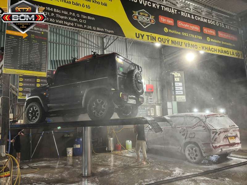 Rửa xe ban đêm – Dịch vụ tiện lợi chỉ có tại Bờm Auto!